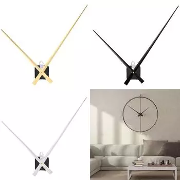 Ремонт бытовых кварцевых часов, часовая, минутная, секундная стрелка для самостоятельного ремонта бесшумных больших настенных часов, детали часов чёрный