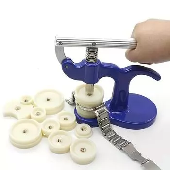 Ремонт часов, длина 18 см, задняя часть часов, набор инструментов для часов, пресс, набор прессов для ремонта часов синий