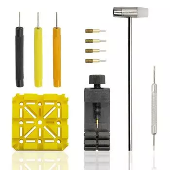 Ремонт часов, звено для часов, ремешок с разрезом, браслет, инструмент для снятия булавок с цепочки, регулировочный инструмент чёрный