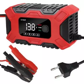 Ремонт импульсов 96 Вт интеллектуальное обнаружение 100 В/240 В вход для свинцово-кислотных аккумуляторов AMG универсальные 12 В 6 А ЕС вилка автомобильные зарядные устройства для аккумуляторов Red