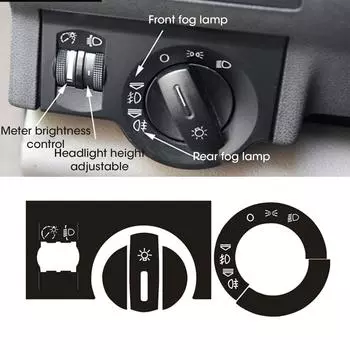 Ремонт кнопок управления климатом автомобиля Наклейки-наклейки Изношенные ручки-переключатели для AudiA2 A6 A8 D3Аксессуары для салона ESP Регулировка фар