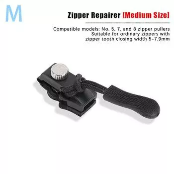 Ремонт молний, замена, универсальная мгновенная молния, ремонт молний, скользящие зубцы, спасательные молнии, головка 3 разных размера