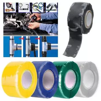 Ремонтная лента для устранения утечек, длина 1,5 м, разноцветная резина чёрный