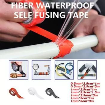 Ремонтная лента, самоклеящаяся проволока, склеивание шлангов, спасательная работа, прозрачное силиконовое уплотнение для трубопровода, водопроводная труба, прочный ремонт 1mm x 2.5cm x 1.5m красный