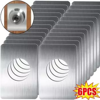 Ремонтная пластина для дверного замка, круглая пластина для крепления замка из нержавеющей стали, усилитель для установки дверной ручки, фурнитура, аксессуары