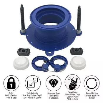 Ремонтный комплект для фланца унитаза Yousheng, сверхпрочное восковое уплотнительное резиновое кольцо, простая установка крышки болта унитаза, комплект воскового кольца для унитаза Sets