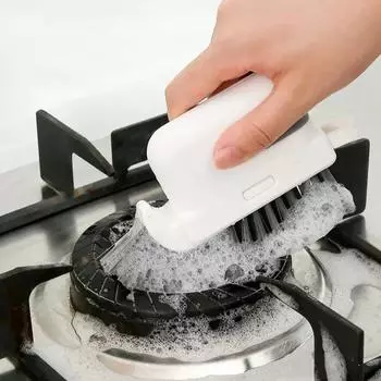 Removable 3-in-1 Window Groove Brush Door Groove Brush Kitchen Cooker Hood Brushing Household Bathroom Multifu Cleaning Brushs жёлтый