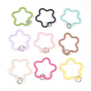 Съемный регулируемый силиконовый ремешок для телефона Ремешок на запястье Браслет с пентаграммой Аксессуары для камеры телефона чёрный