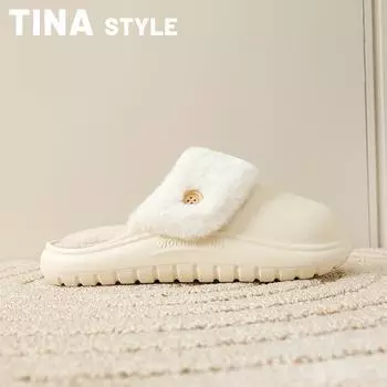 Removable and washable cotton slippers women s winter indoor home home non-slip waterproof warm thick bottom household plush cotton mop menshoes 36-37 (35-36 feet recommended) яблочный зеленый