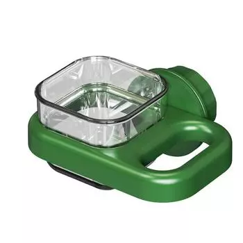 Removable Bird Feeding Bowl Wall Mounted Birds Water Bowl Bird Cage Feeder for Small Animals Square-Green