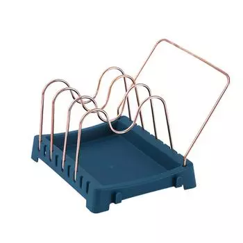 Removable Kitchen Organizer Dish Rack Household Kitchen Drainage Rack Cooking Dish Pan Cover Stand Kitchen Accessories
