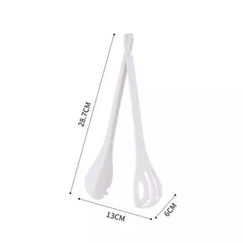 Removable Long-Handled Pasta Clips 3 in 1 Bread Food Tongs Egg Beater Cake Cream Mixer Kitchen Utensil