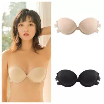 Removable Shoulder Strap Wedding Bra Underwear Invisible Bra Strapless Bra Women Vest Skirt Dress L телесный