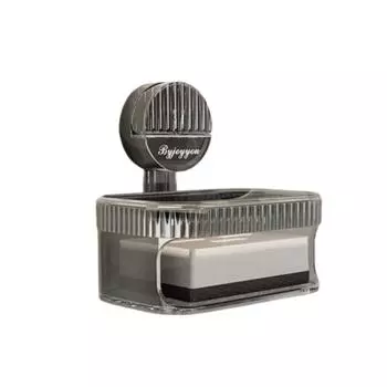 Removable Suction Cup Sponge Soap Holder Wall Mounted Soap Rack Drain Soap Box Bathroom