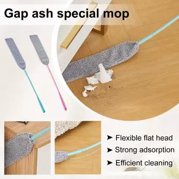 Remover Feather Duster, бытовой гибкий инструмент для удаления пыли с длинной ручкой Ing Duster Brush для угла кровати, One Size циан