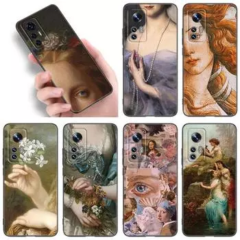 Renaissance Art Painting Phone Case For Xiaomi Mi A2 8 9 SE Note 10 10T 11 12 Lite 9T 11T 12S 12T Pro A3 6X 12X Soft Black Cover Xiaomi Mi A2(6X)