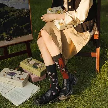 Renaissance Original женские носки подарочная коробка ретро средние носки труба носки Zhuji One Size