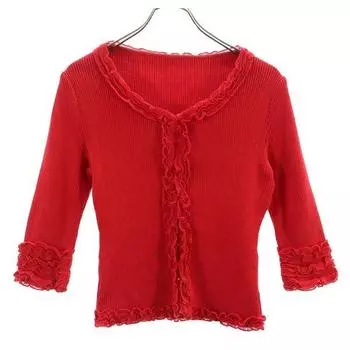 Rene Long sleeve Rib knit cardigan 36 Red series Women Used