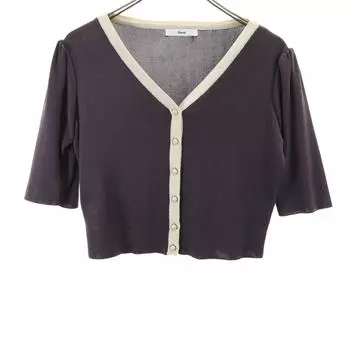 Rene made in Japan Five-quarter sleeve knit cardigan 38 Brown Women Used