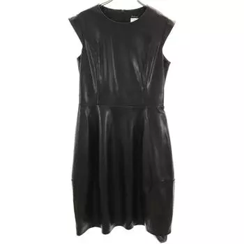 Rene made in Japan No sleeve Faux leather Knee-length dress Women Used