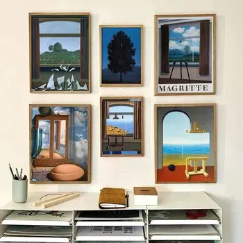Рене Магритт классический сюрреализм художественные постеры печать холст живопись винтажные картины гостиная спальня домашний декор стены Куадрос 21x30cm No Framed