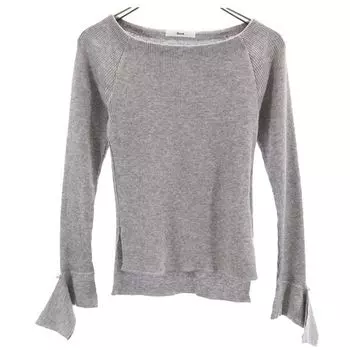 Rene wool blend Long sleeve Rib knit Cut 36 Gray Women Used