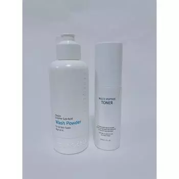 Пудра для умывания Renecell Placen Enzyme Sub-Acid + тонер Renecell Multi Peptide 50 мл, 2 набора