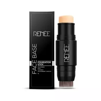 RENEE Face Base Foundation Stick с аппликатором Chai Tea 8 г | Обогащен белой глиной | Невесомая и стойкая формула | Бархатисто-матовый финиш