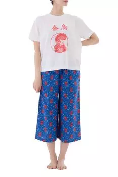 RENFRO Loungewear Steteko Top and Bottom Size M Women s (Kincho Pattern) Set,