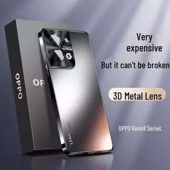 Чехол для телефона Reno8Pro Frosted с металлической крышкой объектива для Reno9/10/11/12 oppo Reno8pro+