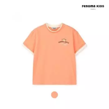 [renoma Kids] Boys Roll Up T shirT r2422T127 16 oranges/140