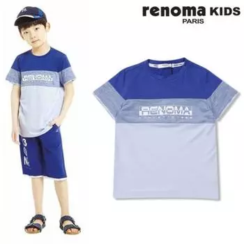 [renoma Kids] Футболка для мальчиков с 3-цветным логотипом r1925T517 R1925T517_13 (blue)/110