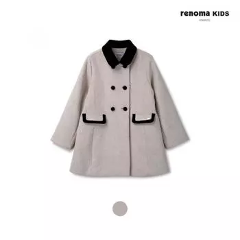 [renoma Kids] Пальто из шерсти цвета колор-блок для девочек R2511c050 39 oatmeal/150