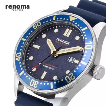 Renoma RE-2101 Marine Master Водонепроницаемые мужские дайверские часы 4 типа Черный Синий Зеленый Полностью черный