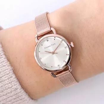 RENOMA RE-585 Женские часы с круглым сетчатым ремешком, 3 типа, выберите 1, популярные корейские часы