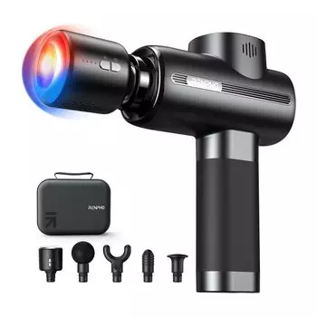 RENPHO Handy Gun Myofascial Release Gun Equipped with Heating and Cooling Function 8 Temperature Settings Powerful 10mm Amplitude Maximum 3200 RPM