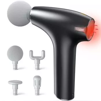 RENPHO Handy Gun с подогревом 3 4 типа 3 уровня вибрации для миофасциального релиза тела сумка для хранения таймер перезаряжаемая функция, мини, легкий,