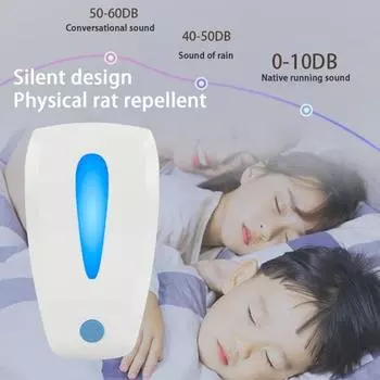 Репеллент от комаров Ультразвуковой с двойным преобразованием частоты 3 режима передачи Большой охват Энергосбережение Высокая мощность Репеллент от вредителей Семейная поставка EU белый