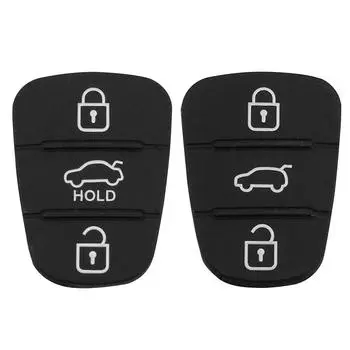 Replacement 3 Button Remote Key Fob Case Rubber Pad For Hyundai I10 I20 I30 IX35 for Kia K2 K5 Rio Sportage Flip Key