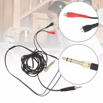 Сменный кабель для гарнитур HD25 HD560 HD540 HD480 HD430 HD250, шнур с разъемом 1/4 6,35 мм, кабель 3,5 мм, 200 см/78,74 дюйма