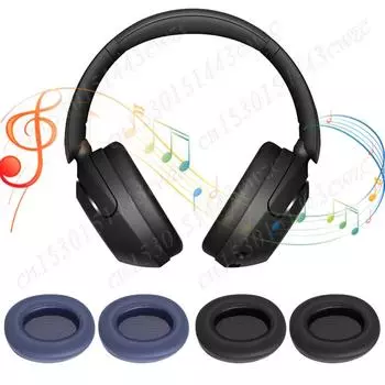 Replacement Ear Pads Cushion Cover Protein Leather Headset EarPads Headphones Ear Cushions for Sony WH-XB910N Headphones синий