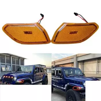 Replacement FOR JEEP WRANGLER 2018 2019 2020 SIDE MARKER LED FRONT RIGHT & LEFT