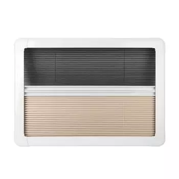 Replacement Window 32x20 Inch RV Push Out Window Acrylic Glass Double Layer with Screen Sunshade for Campers Trailers