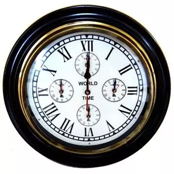 Реплика морских часов диаметром 40,64 см, мировое время