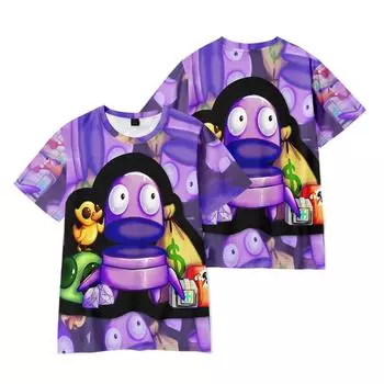 REPO Cartoon Женские и мужские футболки с принтом аниме O-образный вырез свободные короткие рукава модная мужская одежда REPO уличная одежда XS