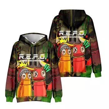 REPO Game Hoodie Harajuku Осенний пуловер Модный унисекс с длинным рукавом Повседневная уличная одежда Свободная уличная одежда XS