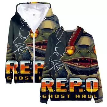 REPO Printed Women s Men s Jackets Hooded Coats Casual Zipper Sweatshirts Men s Tracksuit Fashion REPO Jacket Men s Clothing Upperwear XS