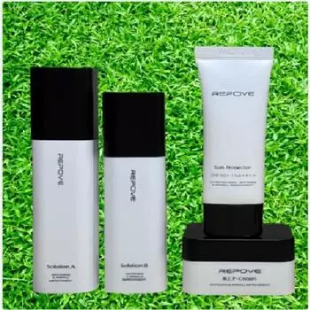 REPOVE 4-piece set (Solution A B + Cream + Sunscreen)