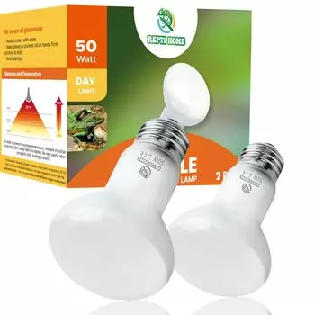 REPTI HOME Basking Light Manufacturing Reptile Sun Glow 50W 2 шт. Reptile Light Ультрафиолетовый свет Reptile Sunlight Simulation UVA Daytime