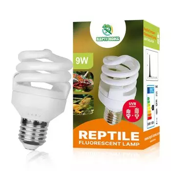 REPTI HOME UVB Лампа для рептилий Лампа для рептилий UVB 9 Вт Компактная люминесцентная лампа Ультрафиолетовый свет для рептилий Дневной свет Видимый свет Бородатая агама Ящерица Геккон